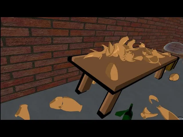 A destructible sandbox environment in Virtual Rampage VR