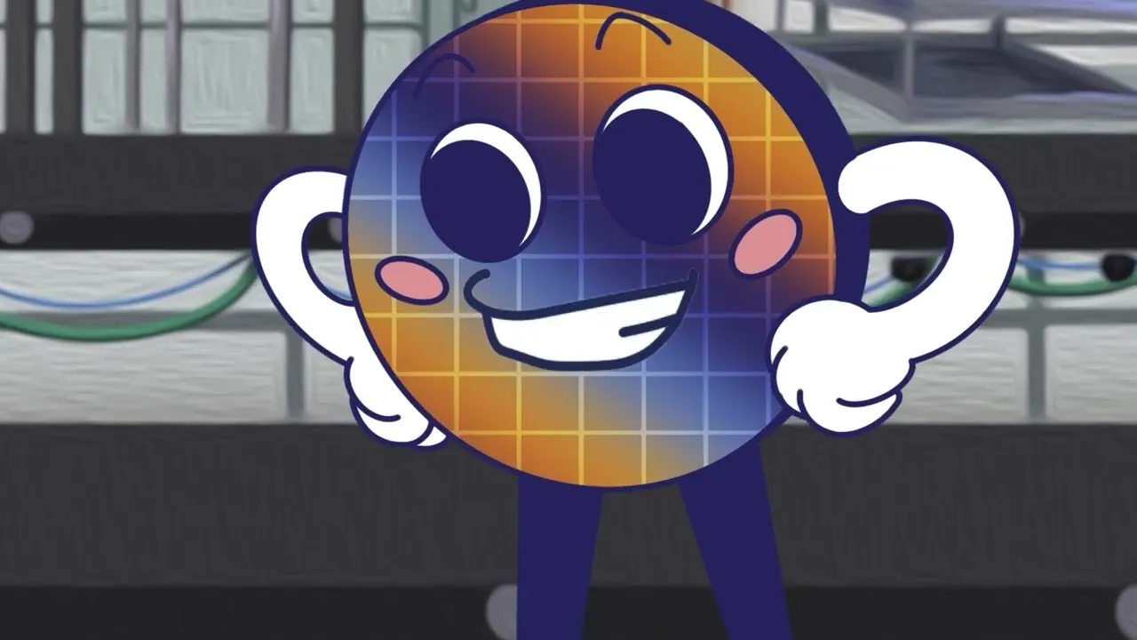 A frame from the Microchip Makers 2D animation